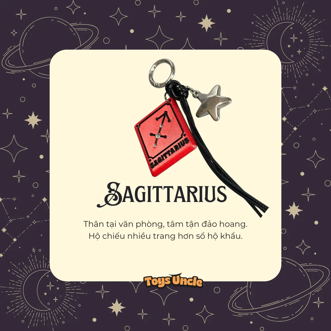 Sagittarius zodiac keychain, 3D printed by Toys&nbsp;Uncle