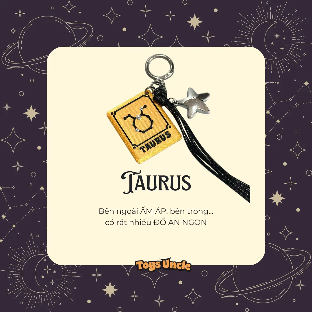 Taurus zodiac keychain, 3D printed by Toys&nbsp;Uncle